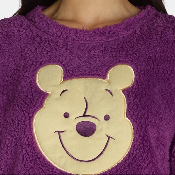 โ
NWT Disney Winnie The Pooh 2 Piece Plush Pajama Set Womens 3X Purple - Picture 2 of 7